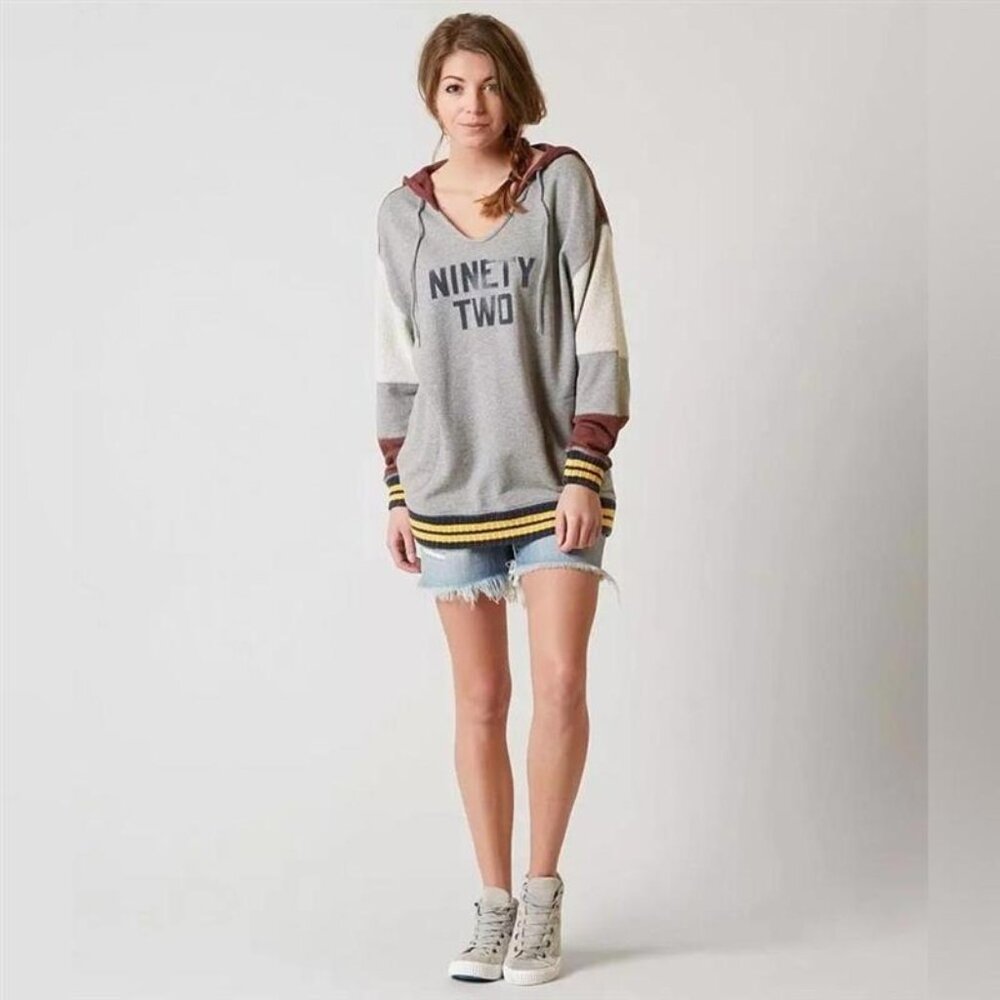 Free People Ninety Two Color block Varsity Sweatshirt - Oversized fit